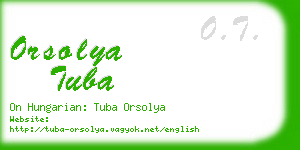 orsolya tuba business card